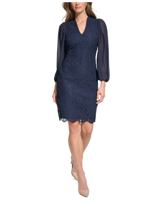 Vince Camuto Lace Long-Sleeve Bodycon Dress