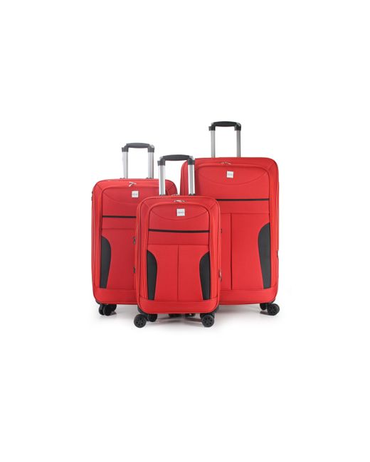 Izod Janna Soft Shell Lightweight Expandable 360 Dual Spinning Wheels Combo Lock 3 Piece Luggage Set