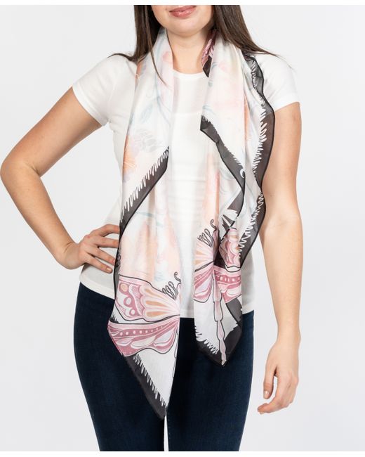 Vince Camuto Oversized Butterfly Printed Square Scarf