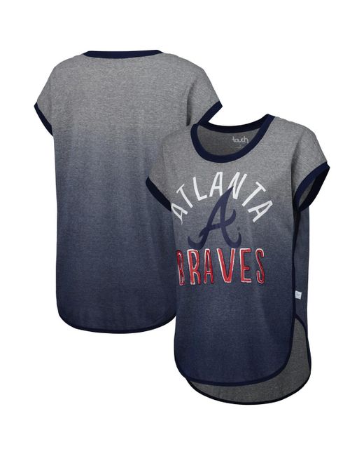 Touch Navy Atlanta Braves Home Run Tri-Blend Sleeveless T-shirt