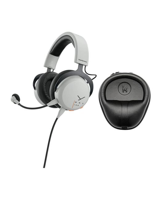 Beyerdynamic Mmx 100 Analog Gaming Headset with Hard Shell Headphone Case Pastel Grey