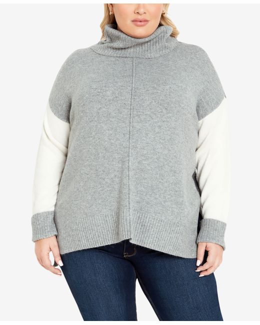 Avenue Plus Riley High Low Sweater