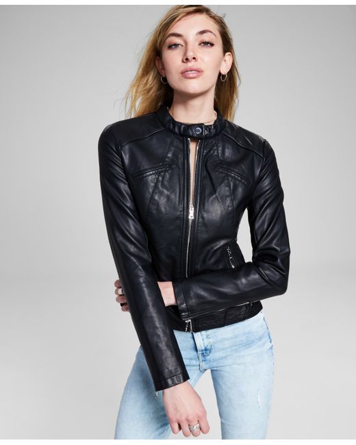 Guess Faux-Leather Moto Jacket