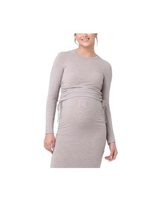 Ripe Maternity Maternity Ripe Amber Ruched Long Sleeve Top
