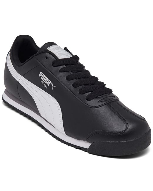 Puma Roma Basics Casual Sneakers from Finish Line White Silver