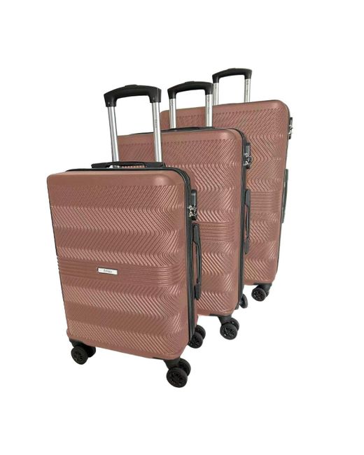 Mirage Luggage Fay Abs Hard shell Lightweight 360 Dual Spinning Wheels Combo Lock 3 Piece Luggage Set