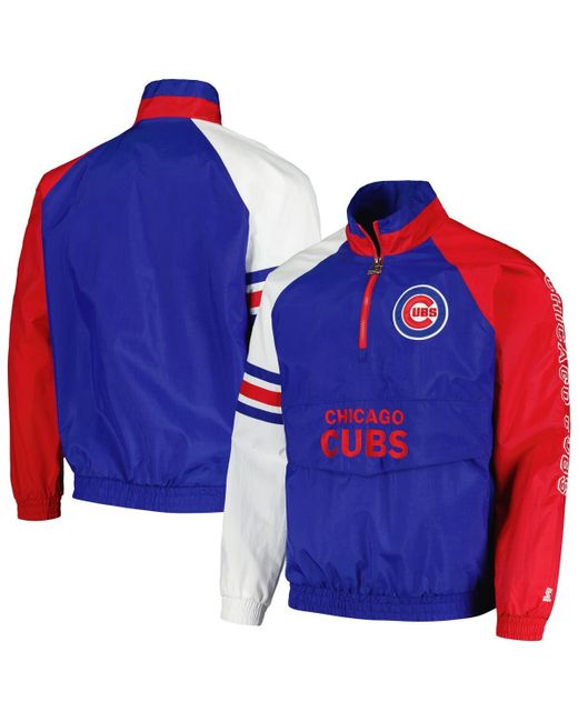 Starter Chicago Cubs Elite Raglan Half-Zip Jacket