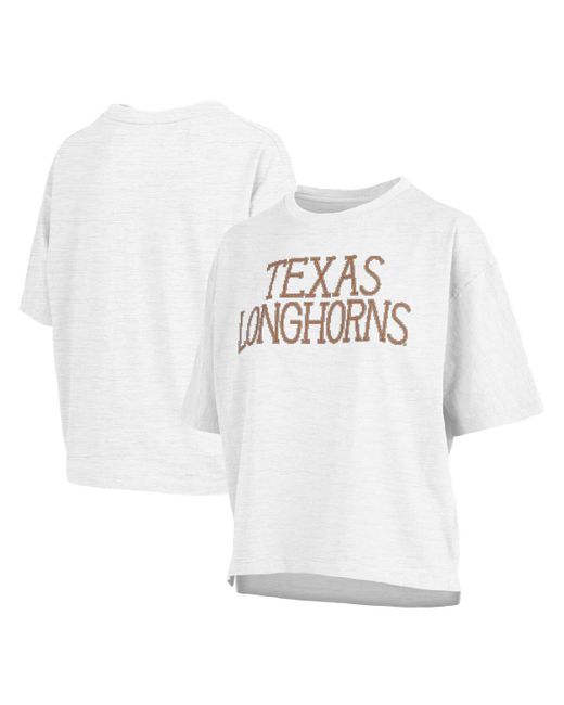 Pressbox Texas Longhorns Motley Crew Chain Stitch Slub Waist Length Boxy T-shirt