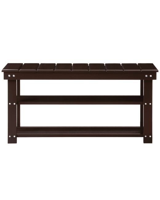 Convenience Concepts 35.5 Mdf Oxford Utility Mudroom Bench with Shelves