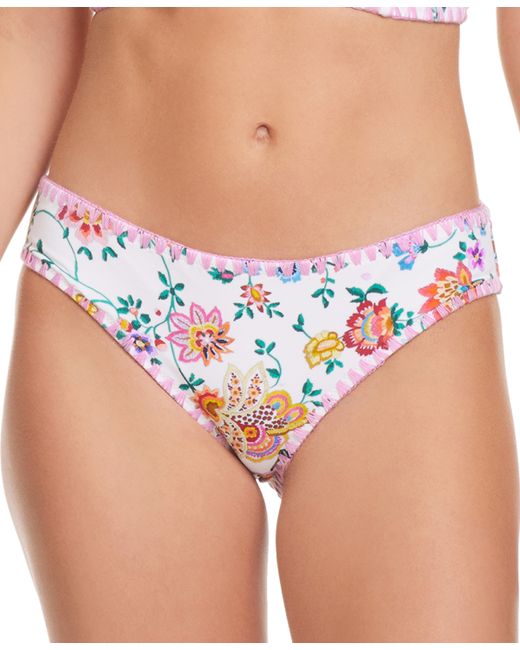 Jessica Simpson Floral-Print Whipstitched-Edge Bottom