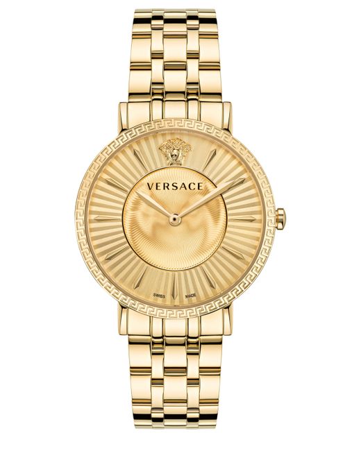 Versace Swiss Ion Plated Stainless Steel Bracelet Watch 38mm
