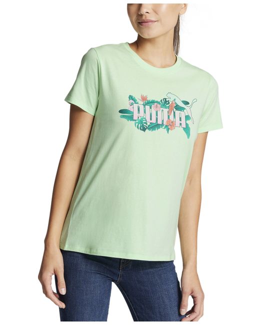 Puma The Tropics Cotton Logo-Graphic T-Shirt
