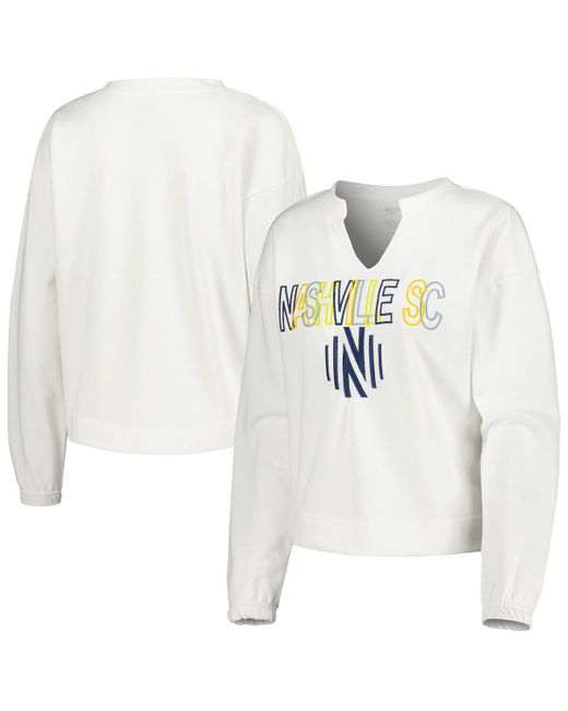 Concepts Sport Nashville Sc Sunray Notch Neck Long Sleeve T-shirt