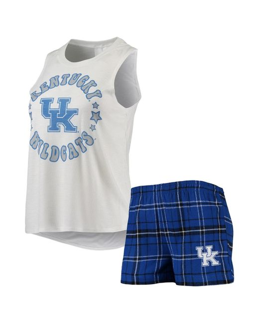 Concepts Sport Kentucky Wildcats Ultimate Flannel Tank Top and Shorts Sleep Set