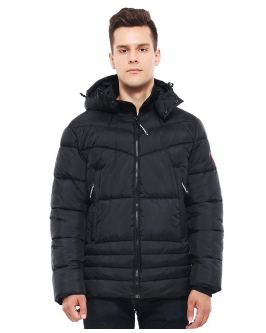 Rokka&Rolla Heavyweight Quilted Hooded Puffer Jacket Coat