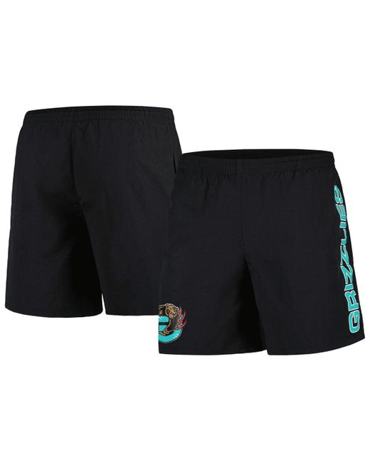 Mitchell & Ness Distressed Vancouver Grizzlies Hardwood Classics 2001/02 Throwback Logo Heritage Shorts