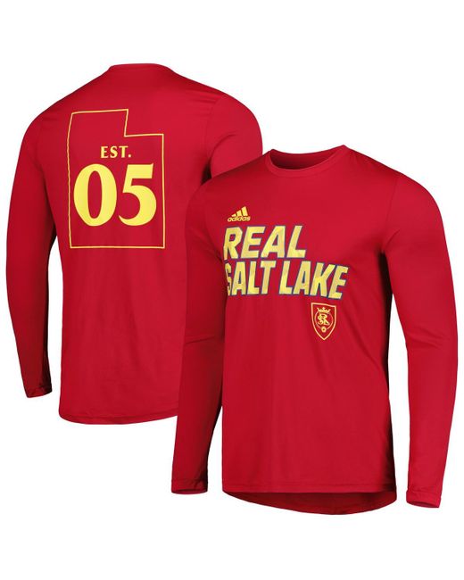 Adidas Real Salt Lake Jersey Hook Aeroready Long Sleeve T-shirt