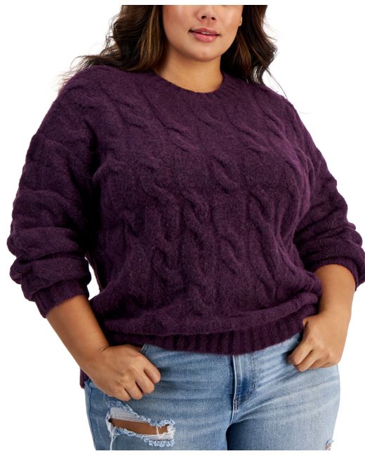 And Now This Trendy Plus Cable-Knit Sweater