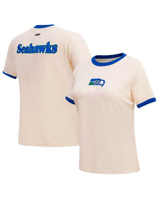 Pro Standard Distressed Seattle Seahawks Retro Classic Ringer T-shirt
