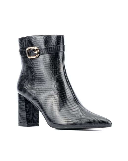 New York & Company Edena-Lizard Embossed Pointy Ankle Boot