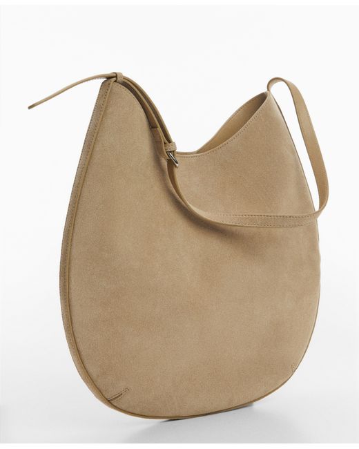 Mango Leather Shoulder Bag