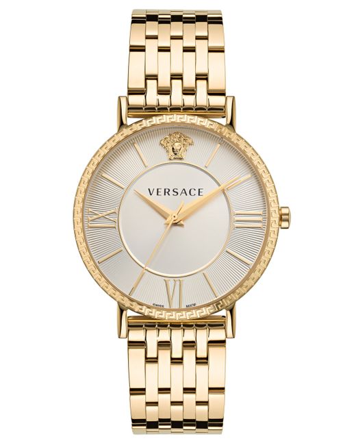 Versace Swiss Ion Plated Stainless Steel Bracelet Watch 42mm