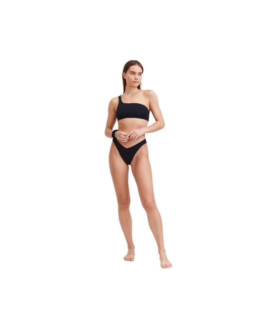 Gottex Solid one shoulder bikini swim top