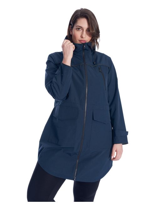 Alpine North Plus Rain Weather Resistant Raincoat With Drawstring Hood