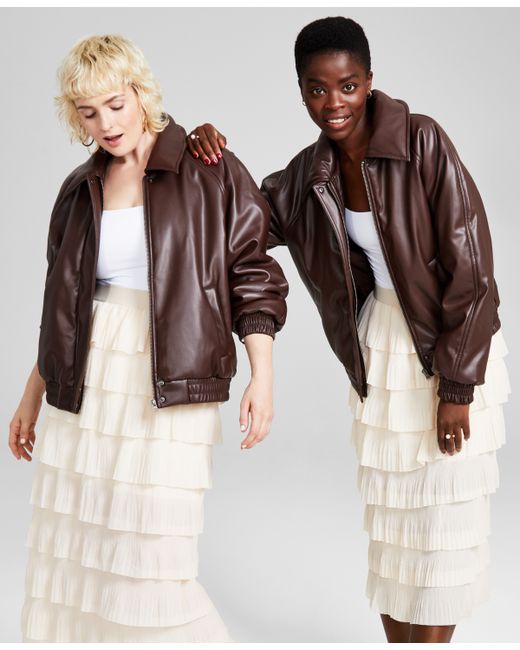 And Now This Faux-Leather Bomber Jacket Created for