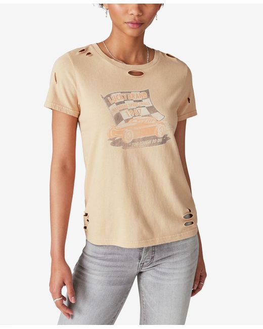Lucky Brand Speed Trials Graphic Cotton T-Shirt
