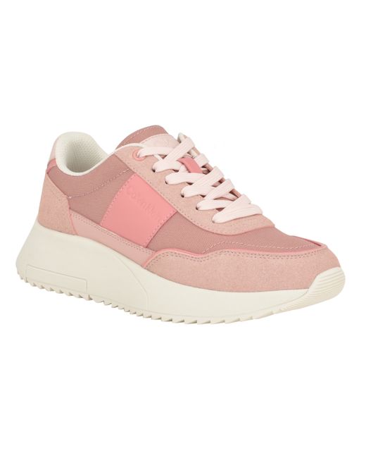 Calvin Klein Pippy Lace-Up Platform Casual Sneakers