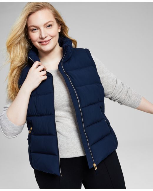 Tommy Hilfiger Plus Stand-Collar Puffer Vest Created for
