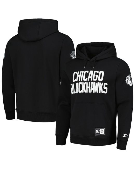 Starter Chicago Blackhawks Hat Trick Pullover Hoodie