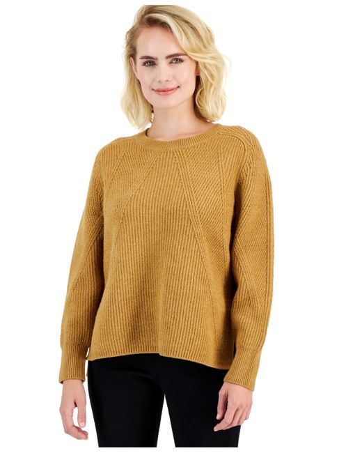 I.N.C. International Concepts Petite Ribbed Step-Hem Sweater Created for