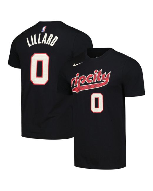 Nike Damian Lillard Portland Trail Blazers 2023/24 City Edition Name and Number T-shirt
