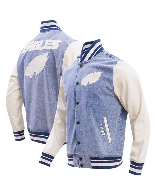 Pro Standard Distressed Philadelphia Eagles Varsity Blues Full-Snap Jacket