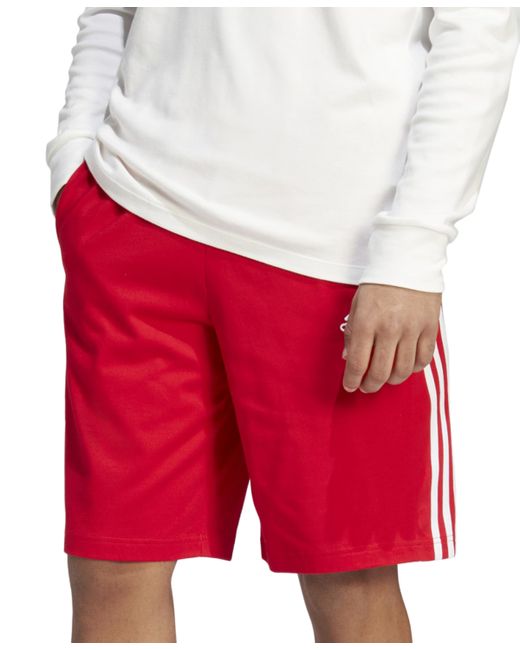Adidas Essentials Single Jersey 3-Stripes 10 Shorts wht