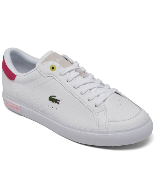 Lacoste Powercourt Casual Sneakers from Finish Line Pink