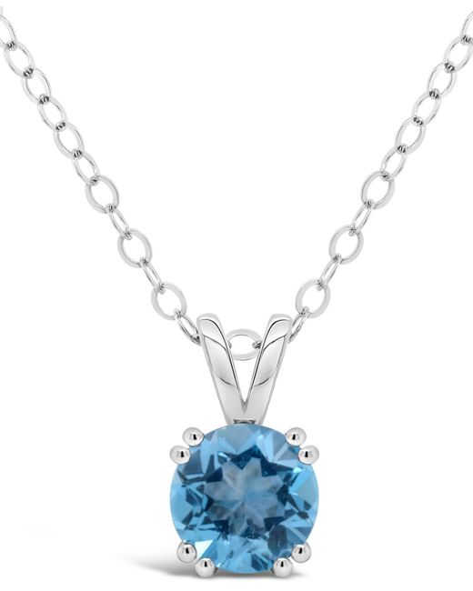 Macy's Gemstone Pendant Necklace Sterling Silver
