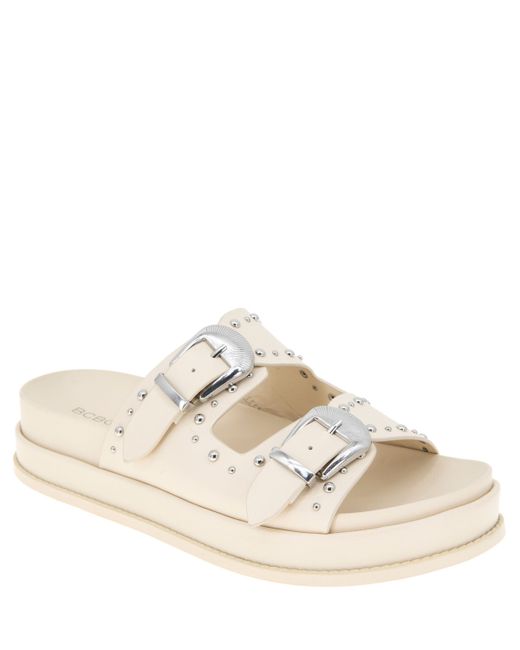 BCBGeneration Barah Chunky Footbed Double Buckle Slip-On Sandals