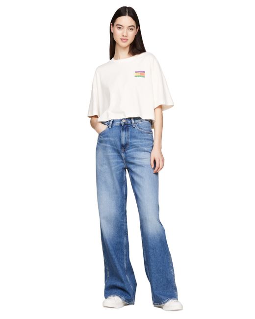 Tommy Jeans Oversized Cropped Summer Flag T-Shirt