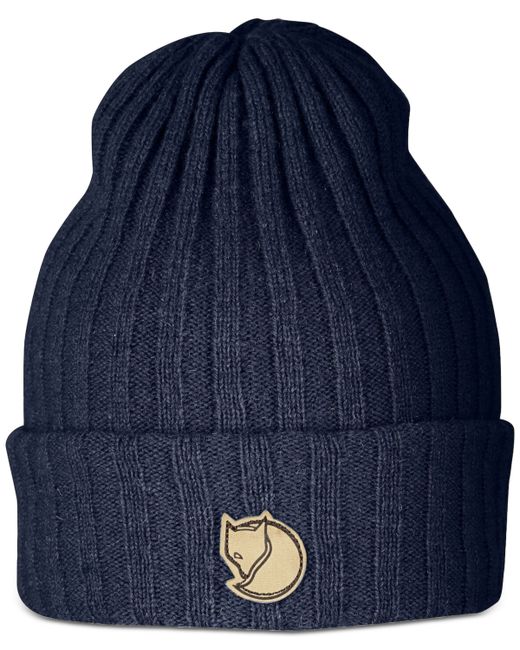 Fjallraven Byron Wool Logo Ribbed Beanie Hat