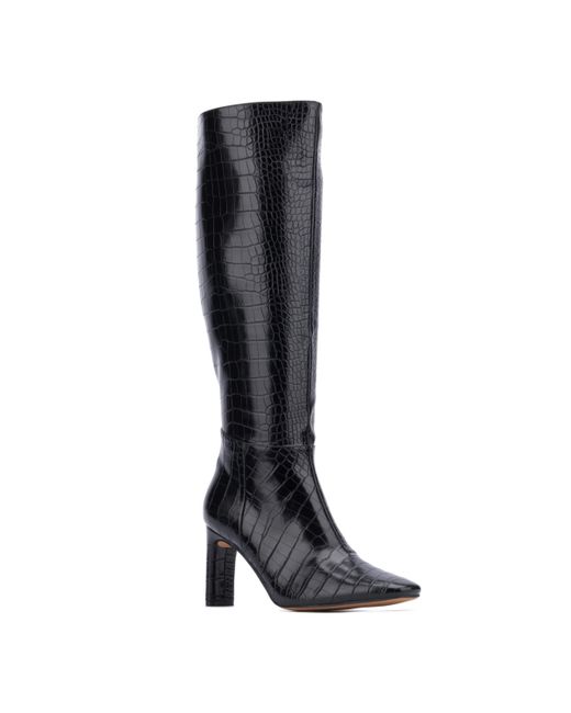 New York & Company Isabelle Croc Embossed Boots