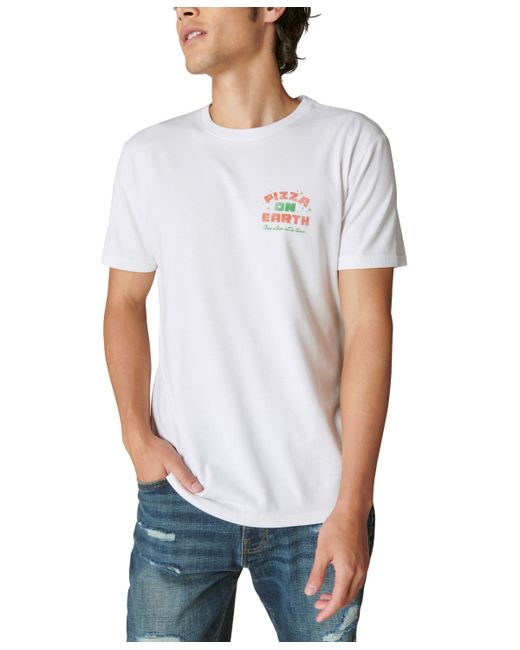 Lucky Brand Pizza On Earth Short Sleeves T-shirt