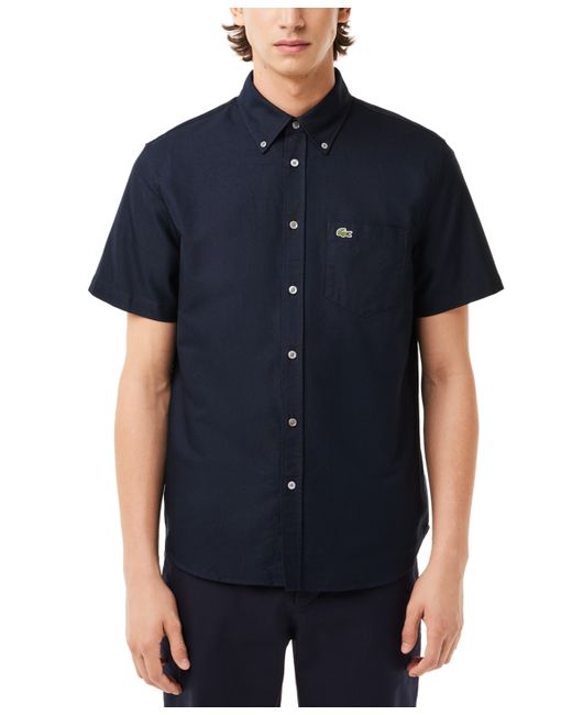 Lacoste Short Sleeve Button-Down Oxford Shirt