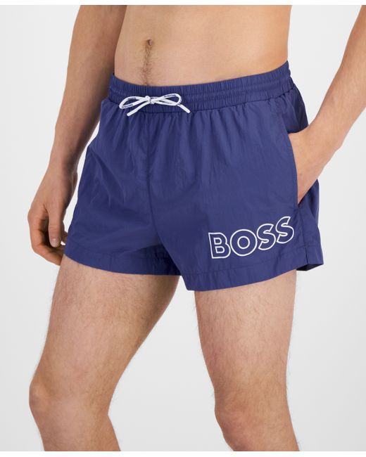 Hugo Boss Boss by Mooneye Outlined Logo Drawstring 3 Swim Trunks