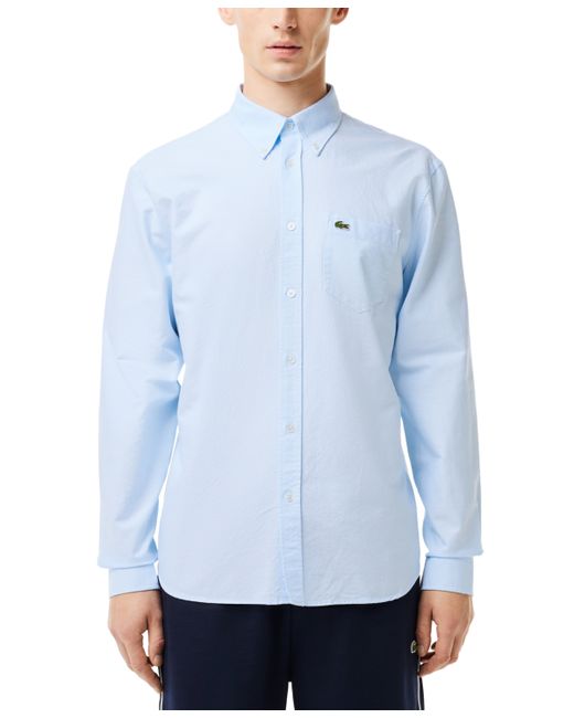 Lacoste Woven Long Sleeve Button-Down Oxford Shirt panorama