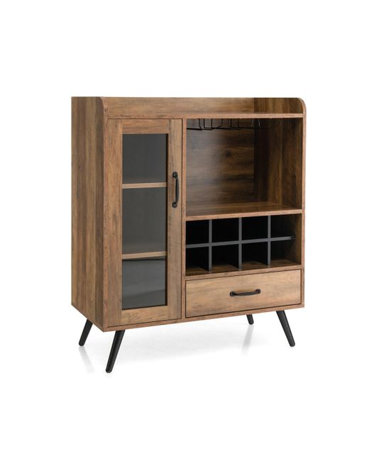 Slickblue Buffet Sideboard with Removable Wine Rack and Glass Holder