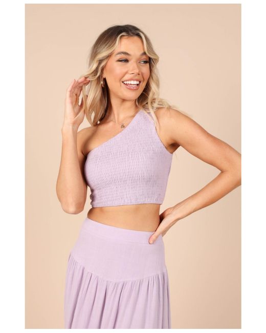 Petal And Pup August Shirred Cropped Top
