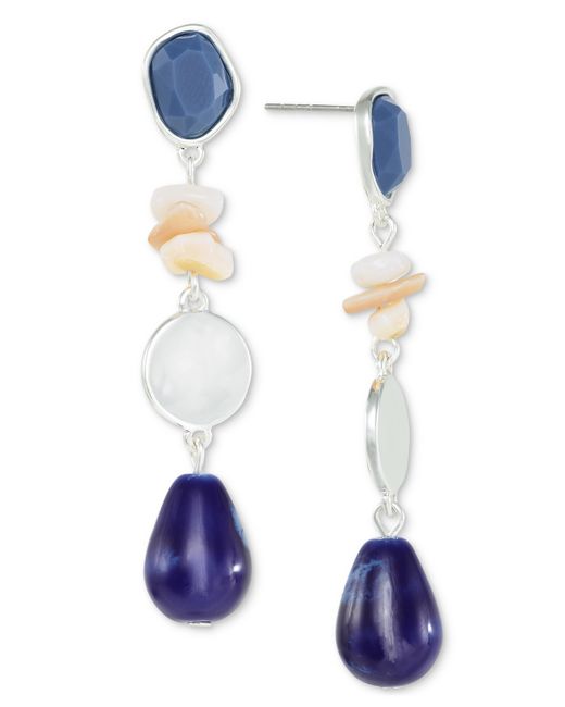Style & Co Stone Bead Linear Drop Earrings Created for